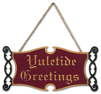 Yuletide Greetings Sign Scroll Saw Pattern