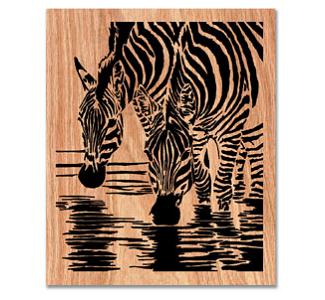 Zebra Drink Scrolled Art Project Patterns